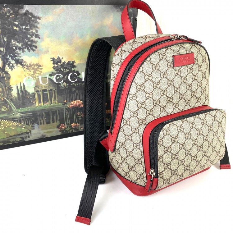 GUCCİ SUPREME EDEN SMALL BACKPACK KIRMIZI